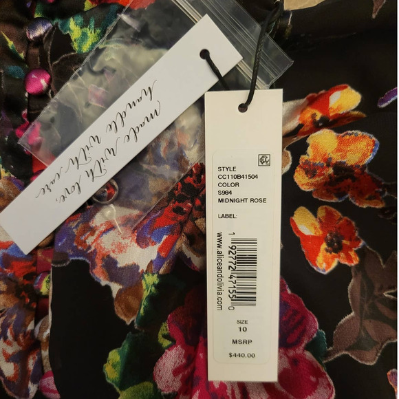 Alice and Olivia Floral Mini Dress - Size 10 - Picture 10 of 13